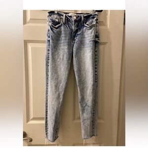 Frame Le High Skinny Crop Denim Light Acid Wash Skinny Jeans